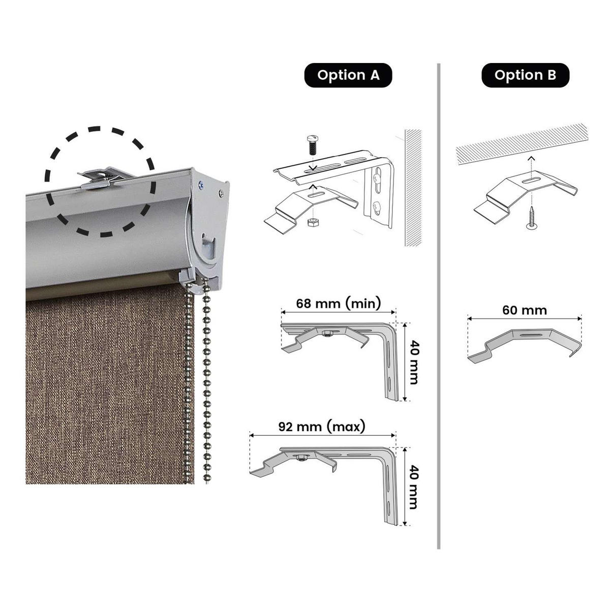VERDUNKELUNGSROLLO Braun 100x250 cm - Braun, Kunststoff (100/250cm) - STORESDECO