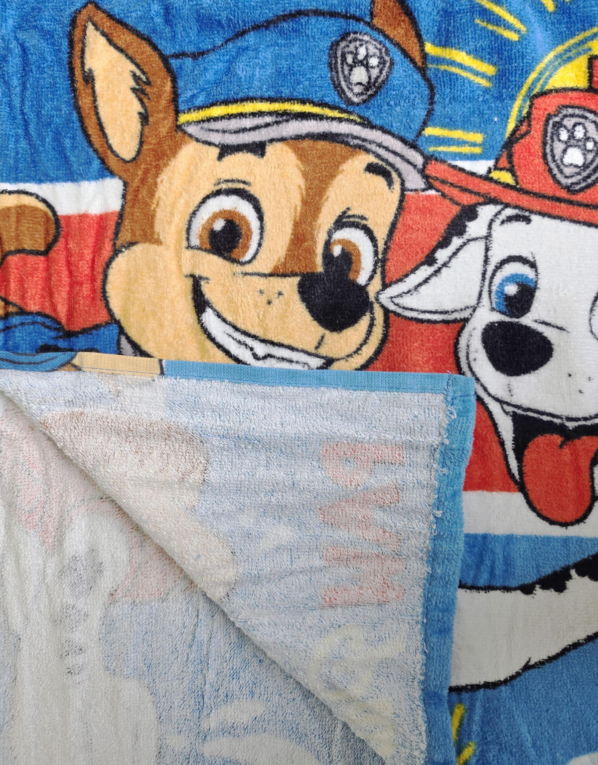 BADEPONCHO Paw Patrol Chase & Marshall Blau 50 x 100 cm - Blau, Textil (Einheitsgrößenull) - Paw Patrol