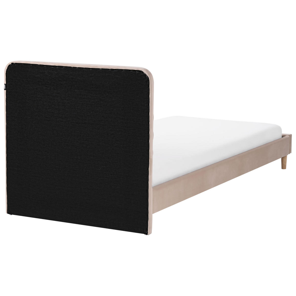 BETT mit Lattenrost 90x200 cm Beige Corsaint - Beige, Textil (90/200cm) - Beliani