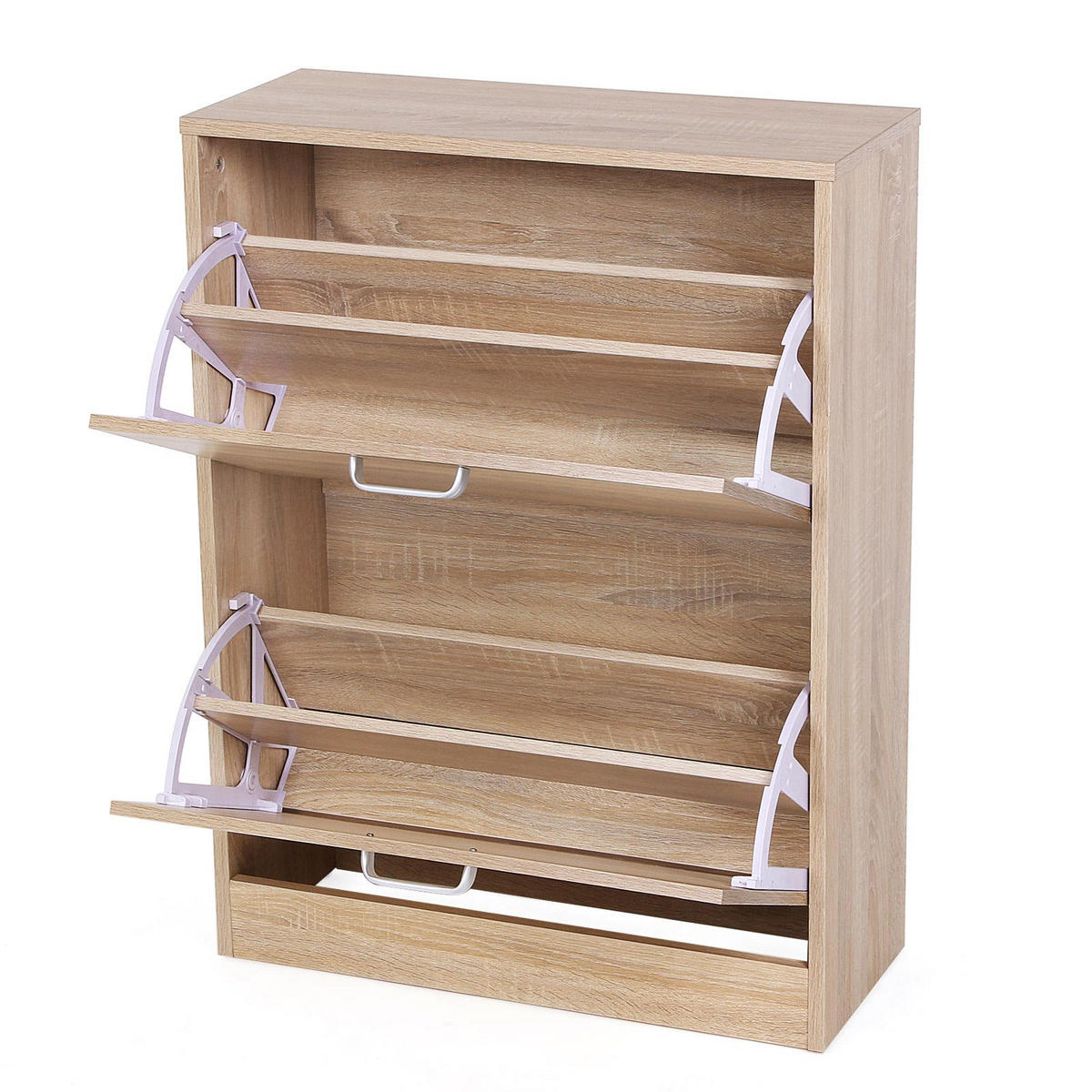 SCHUHSCHRANK SCHUHKOMMODE - Eiche San Remo, Holzwerkstoff (83.5/24/60cm) - Hansiro