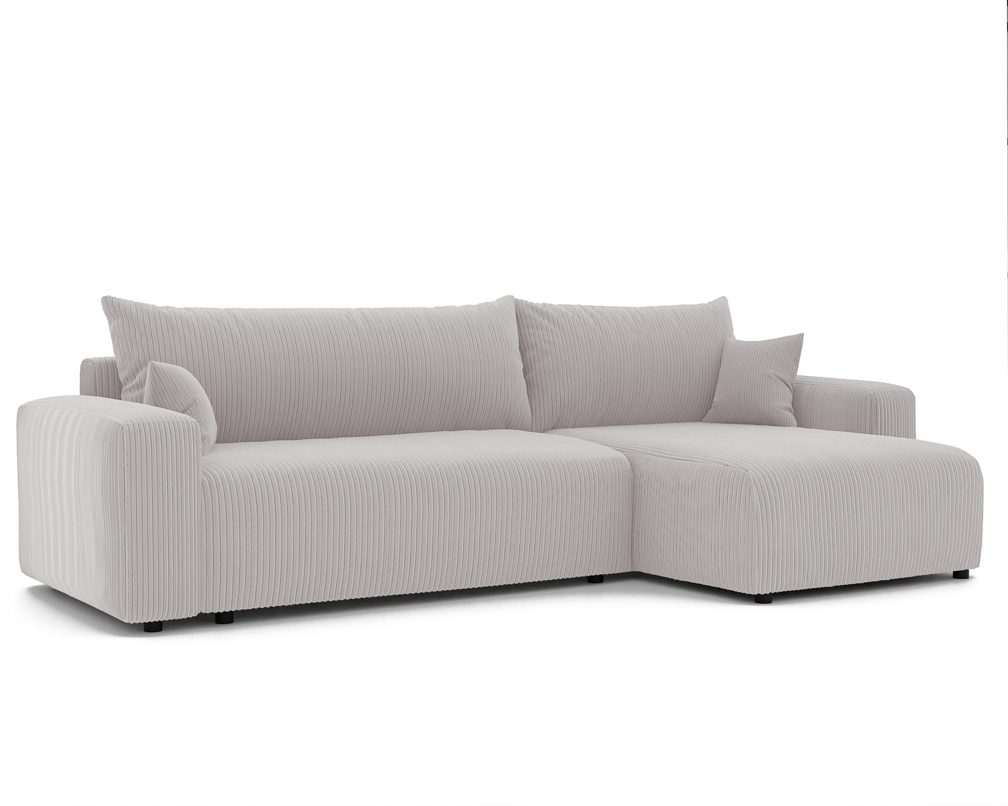 ECKSOFA mit Schlaffunktion und Bettkasten, Beige - Beige, Holzwerkstoff/Textil (145/278cm) - Idohome