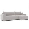 ECKSOFA mit Schlaffunktion und Bettkasten, Beige - Beige, Holzwerkstoff/Textil (145/278cm) - Idohome