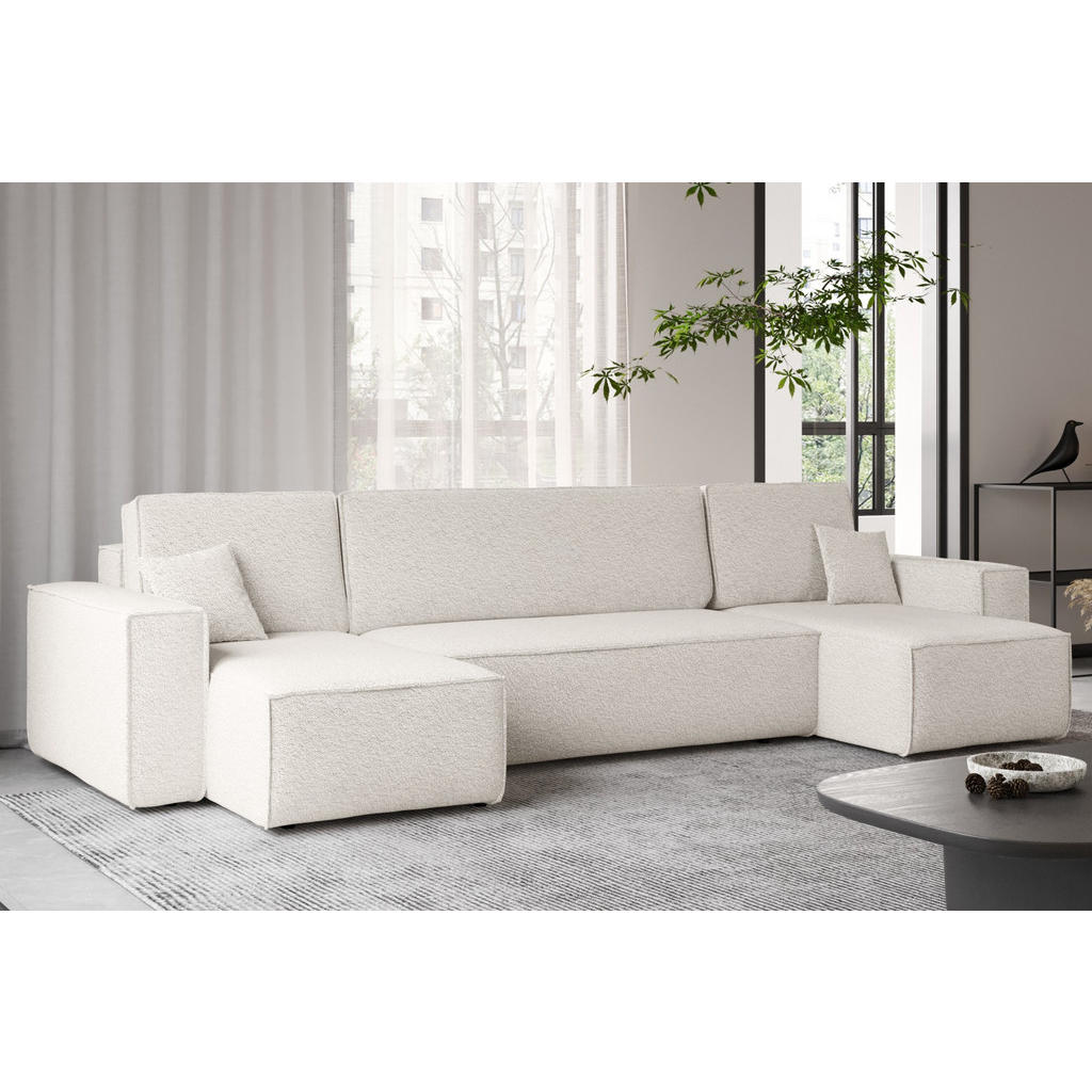 Thumbnail - Kaiser Möbel Ecksofa, Ecru, Holz, 312x98 cm, Wohnzimmer, Sofas & Couches, Wohnlandschaften, Ecksofas