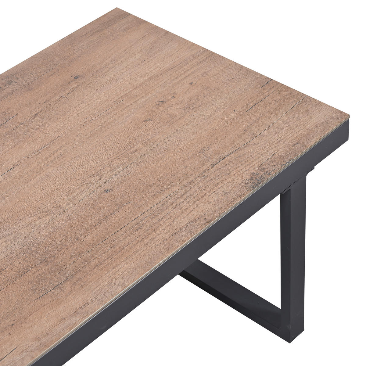 GARTENSET 180x180x68cm grau aus Stahl und Seil mit 14cm Polster - Grau, Textil - Modfu