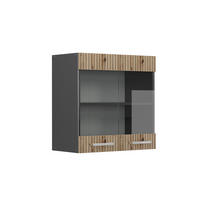 KÜCHENGLASSCHRANK R-Line Artisan-Eiche 60 cm - Anthrazit/Eiche Artisan, Holzwerkstoff (60/60/31cm) - Vicco