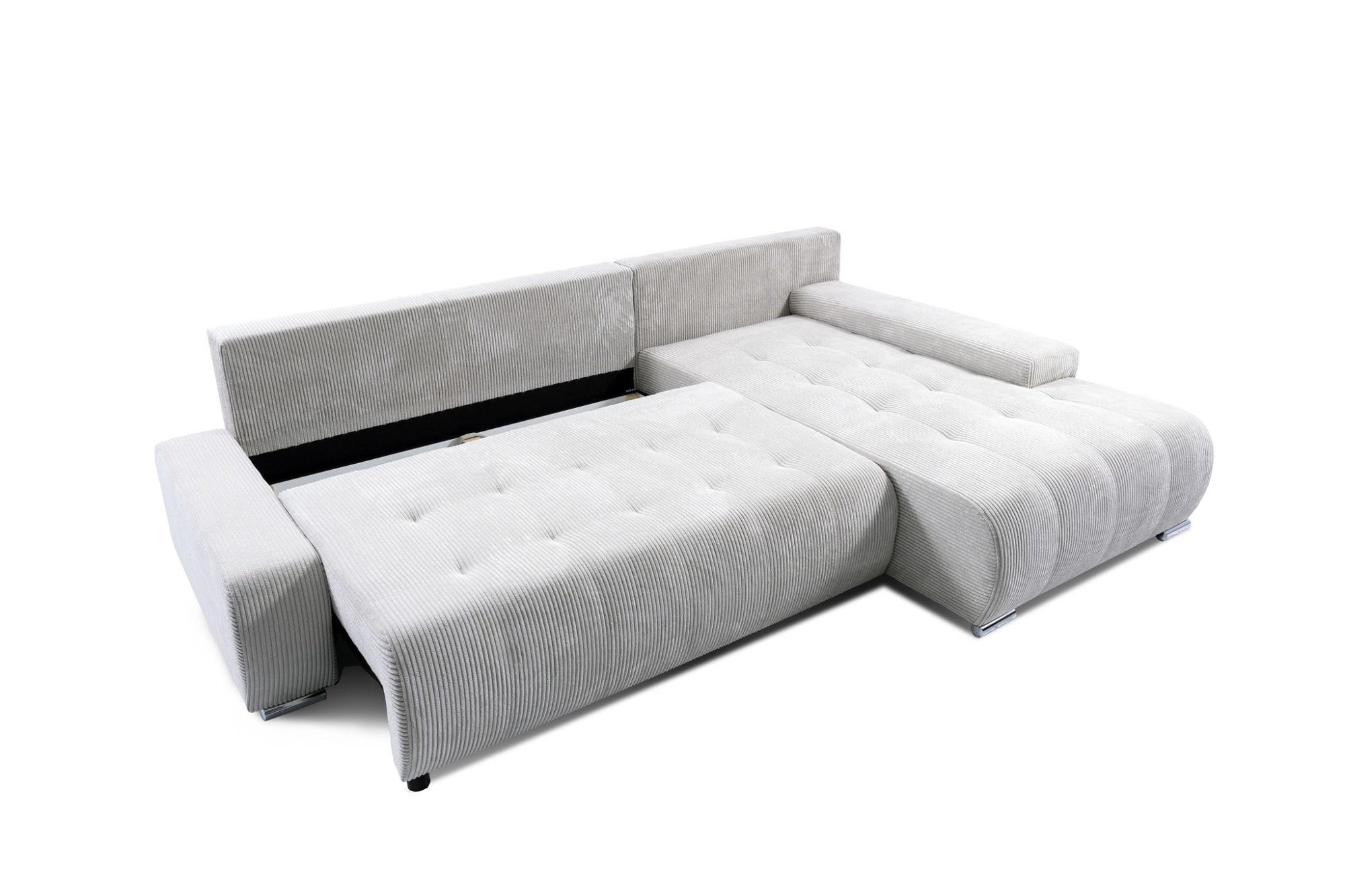 Thumbnail - Fun Möbel Ecksofa, Beige, Textil, Ottomane rechts, 265x185 cm, Wohnzimmer, Sofas & Couches, Wohnlandschaften, Ecksofas