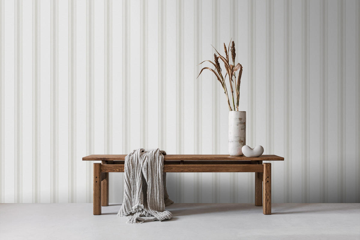 TAPETE Streifen 53 cm x 10 m - Grau, Papier (53/1000cm) - Sanders & Sanders