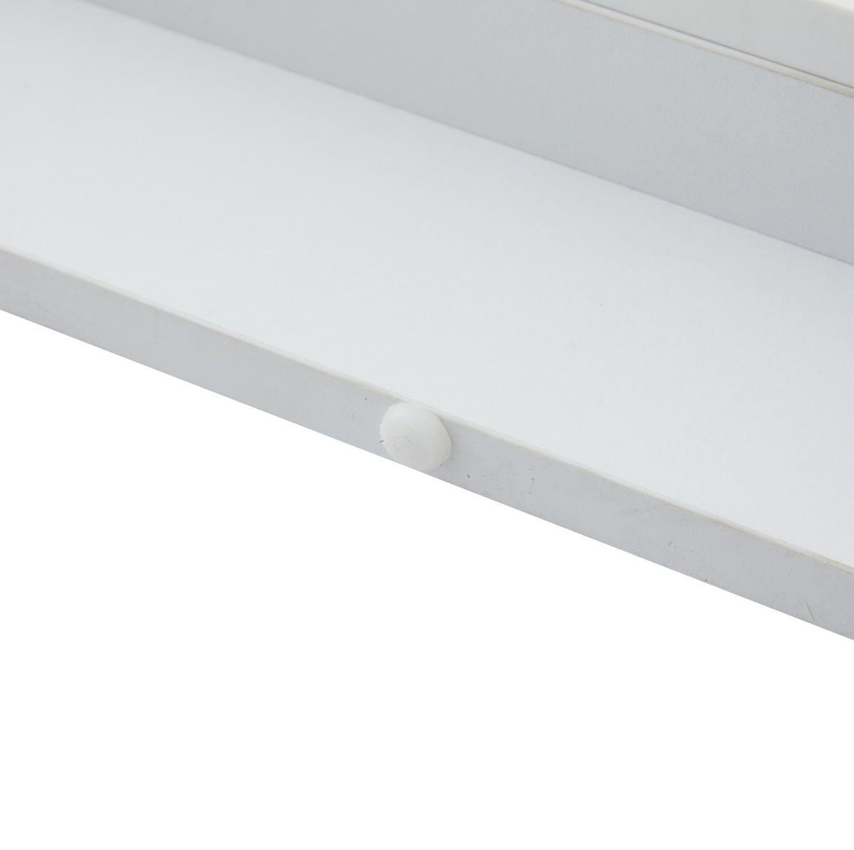 COUCHTISCH 100/50/42 cm in Weiß mit LED-Beleuchtung und 2 Schubladen - Weiß, Holzwerkstoff (100/50/42cm) - Flora Grace