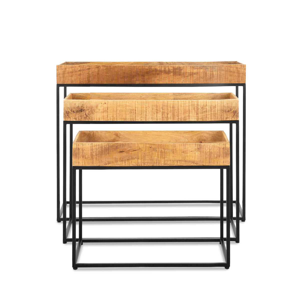 BEISTELLTISCH Rand Mangoholz 100 cm / 35 cm Natur - Naturfarben, Holz (35/100/85cm) - Villa Möbel