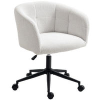 BÜROSTUHL Cremeweiß Polyester, Stahl 65xx59x85 xm - Weiß, Kunststoff (59/85/65cm) - DESIGN IN