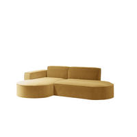 ECKSOFA Modernes L-förmiges Modena Studio Stoff Raven Gelb Links - Gelb, Holz/Textil (165/236cm) - Kaiser Möbel