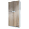 BÜROSCHRANK Logan Fronten in Eiche Nordic - Silbereichenfarben, Holzwerkstoff (82/185/37cm) - Vladon