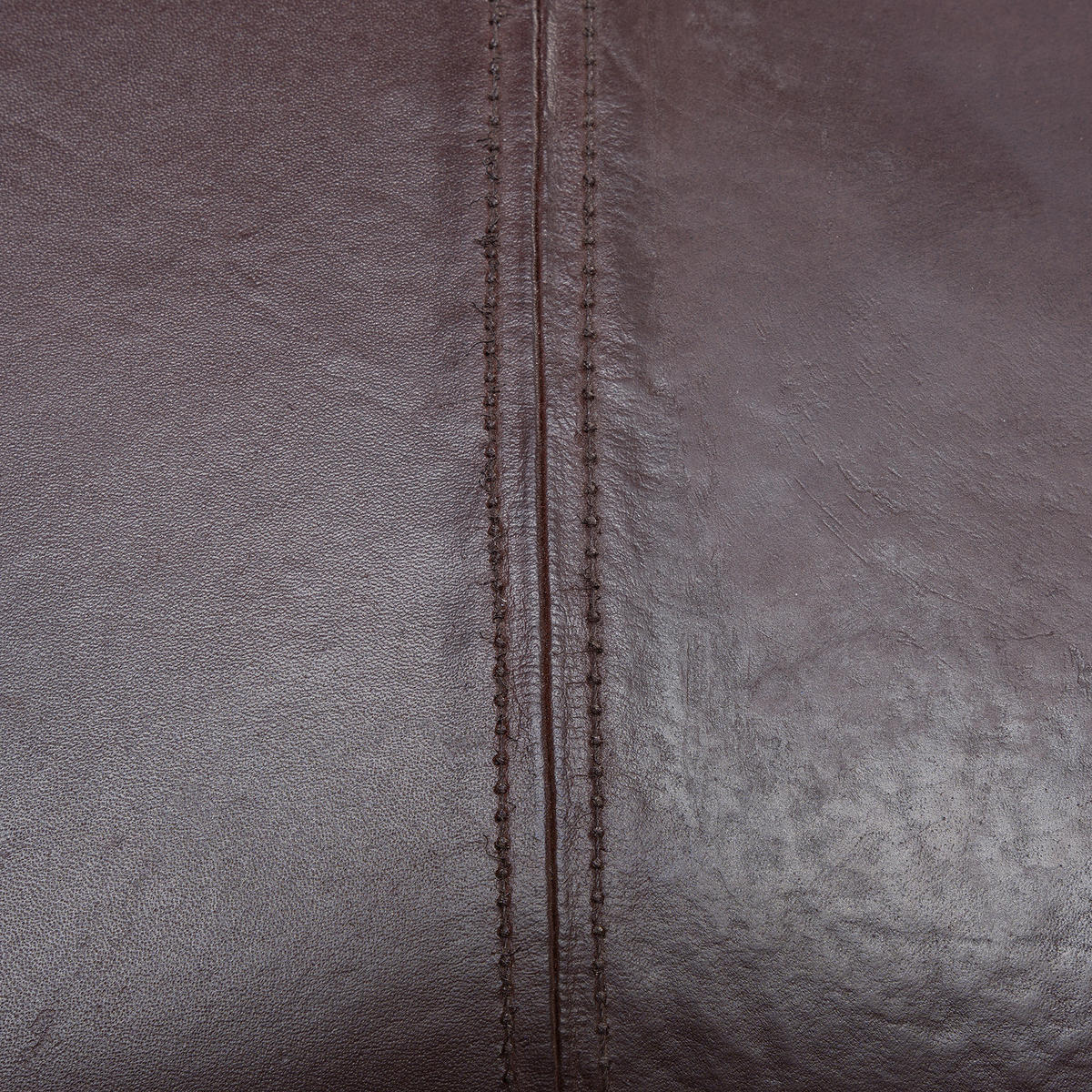 SITZBANK - Echtleder, Teak massiv - Cognac, Leder (140/47/32cm) - home24