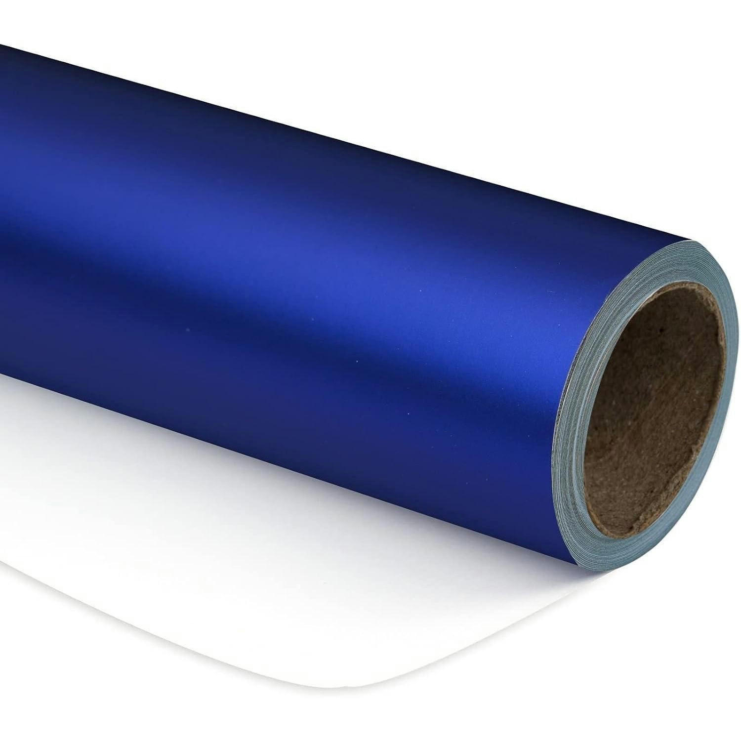 GESCHENKPAPIER Blau Metallic 44 cm x 10 m - Blau, Papier (4/44/4cm)