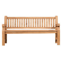 GARTENBANK Teakbank Hibas Holz Teak Holzbank 200cm - Teakfarben, Holz (200/93/61cm) - DELUKE