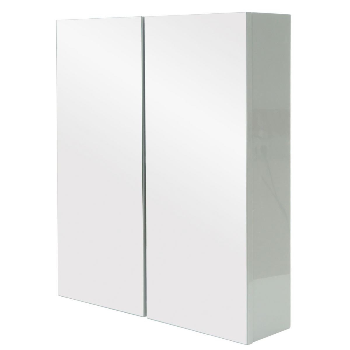 BADEZIMMERSET B19B Hochglanz Grau - Grau, Holz (61/150/47cm) - MCW