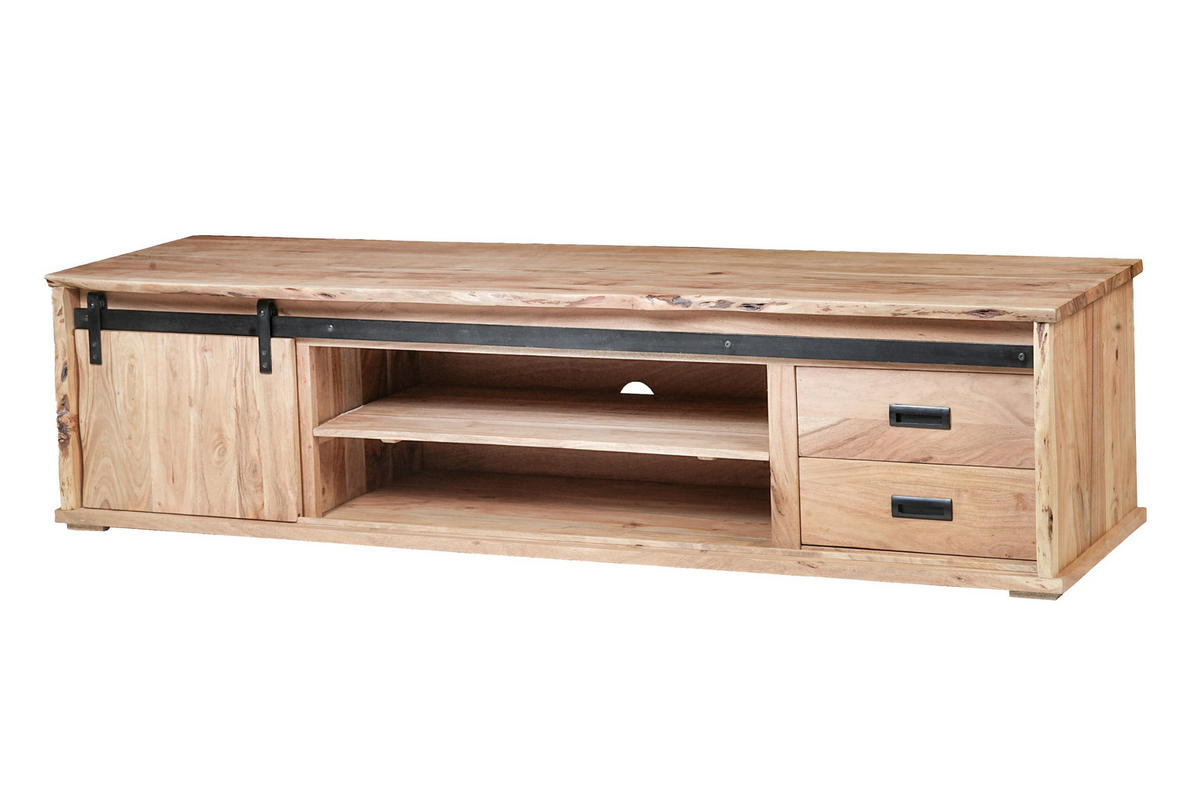 LOWBOARD LIAN II - Beige/Naturfarben, Holz (200/50/55cm) - SAM