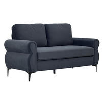 SOFA kompakt 173,5 cm Dark Grey mit Federkern - Dunkelgrau, Holzwerkstoff (173.5/92/81cm) - Meubliv