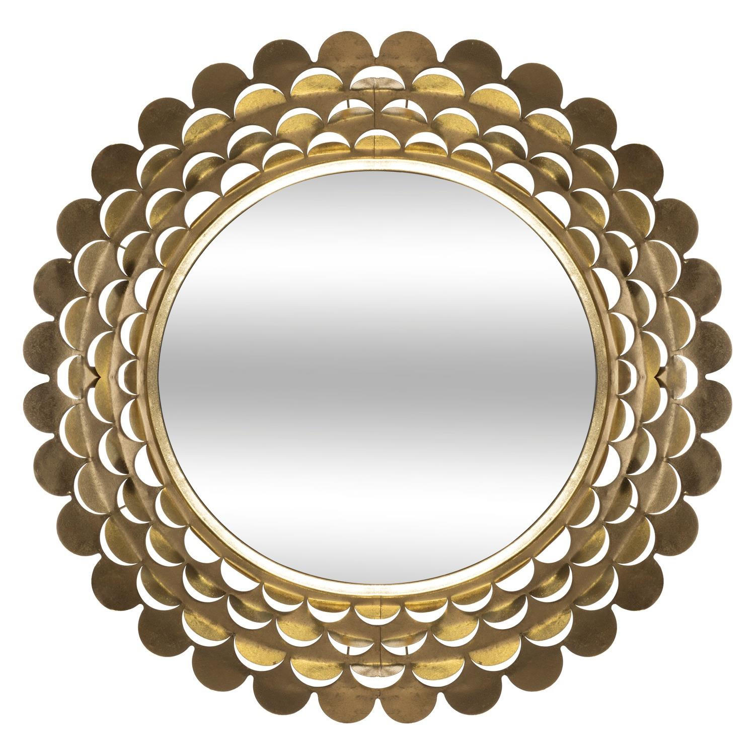 GLAMOUR-SPIEGEL Metallrahmen 91/91/8,5 cm - Goldfarben, Metall (91/8.5/91cm) - Atmosphera Createur d´interieur