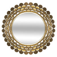 GLAMOUR-SPIEGEL Metallrahmen 91/91/8,5 cm - Goldfarben, Metall (91/8.5/91cm) - Atmosphera Createur d´interieur