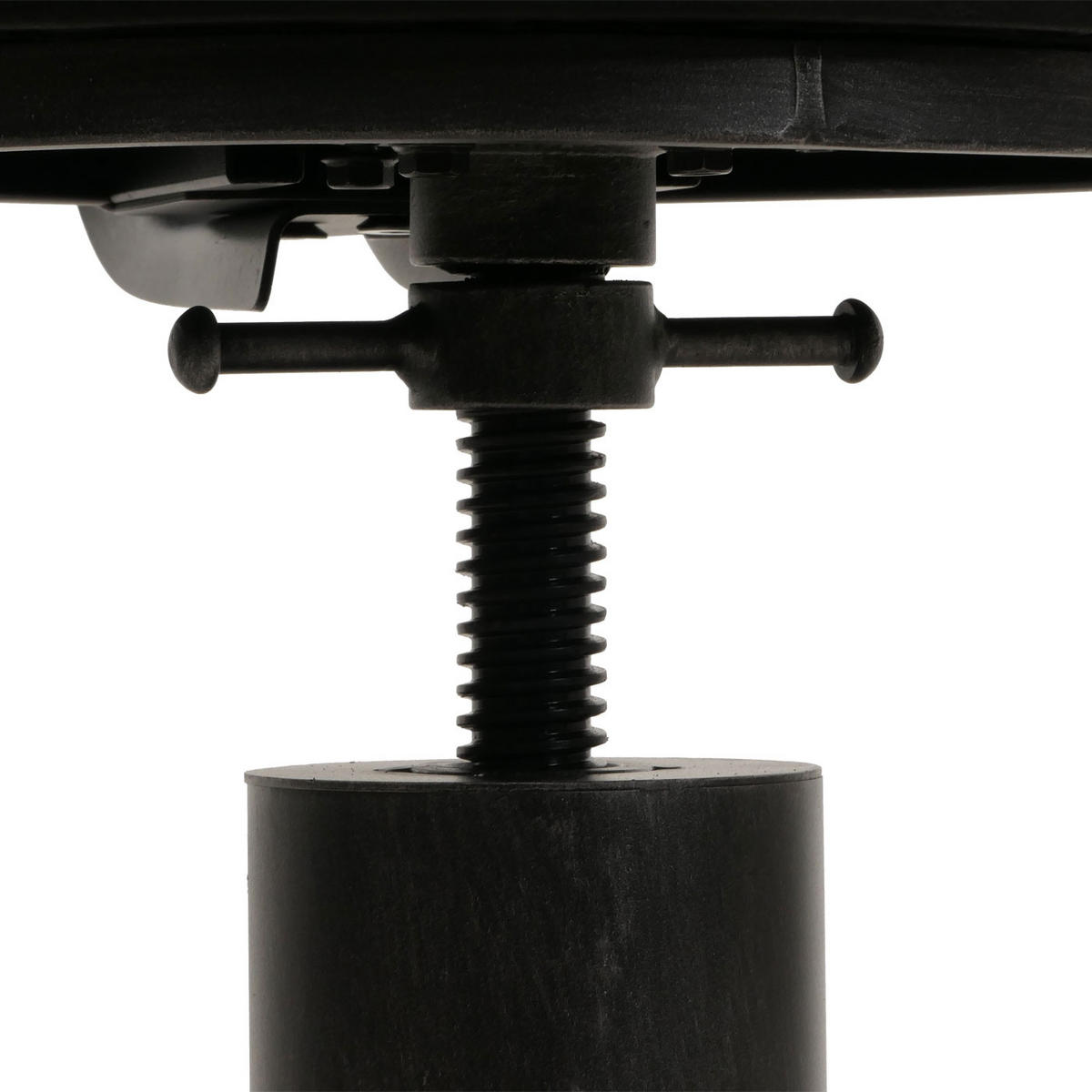 BARHOCKER 2er-Set mit Lehne Sitzhöhe 58-82cm höhenverstellbar drehbar Fußablage Stahl Kunstleder Schwarz - Schwarz, Kunststoff (41/108/47cm) - PROREGAL