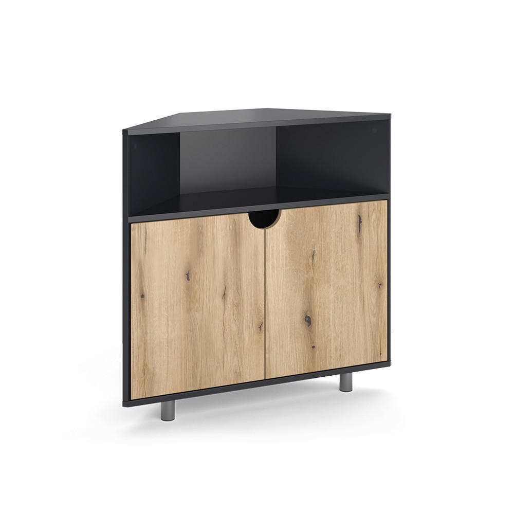 Vicco KREDENC Inaro Antracit/dub 79 x 76 cm se 3 přihrádkami