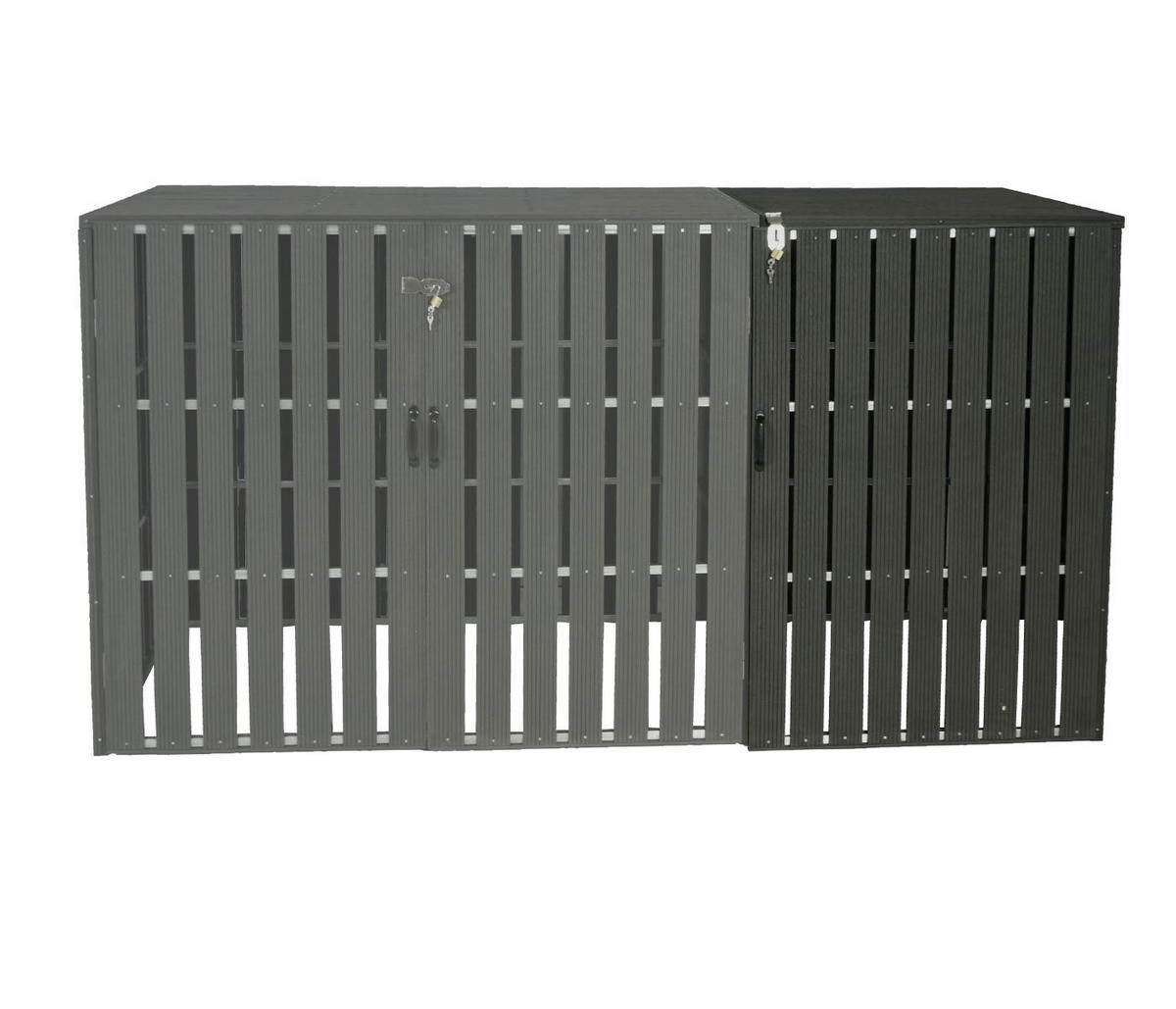 MÜLLTONNENBOX ERWEITERUNG Anthrazit - Anthrazit, Metall (66/115/76cm) - MCW