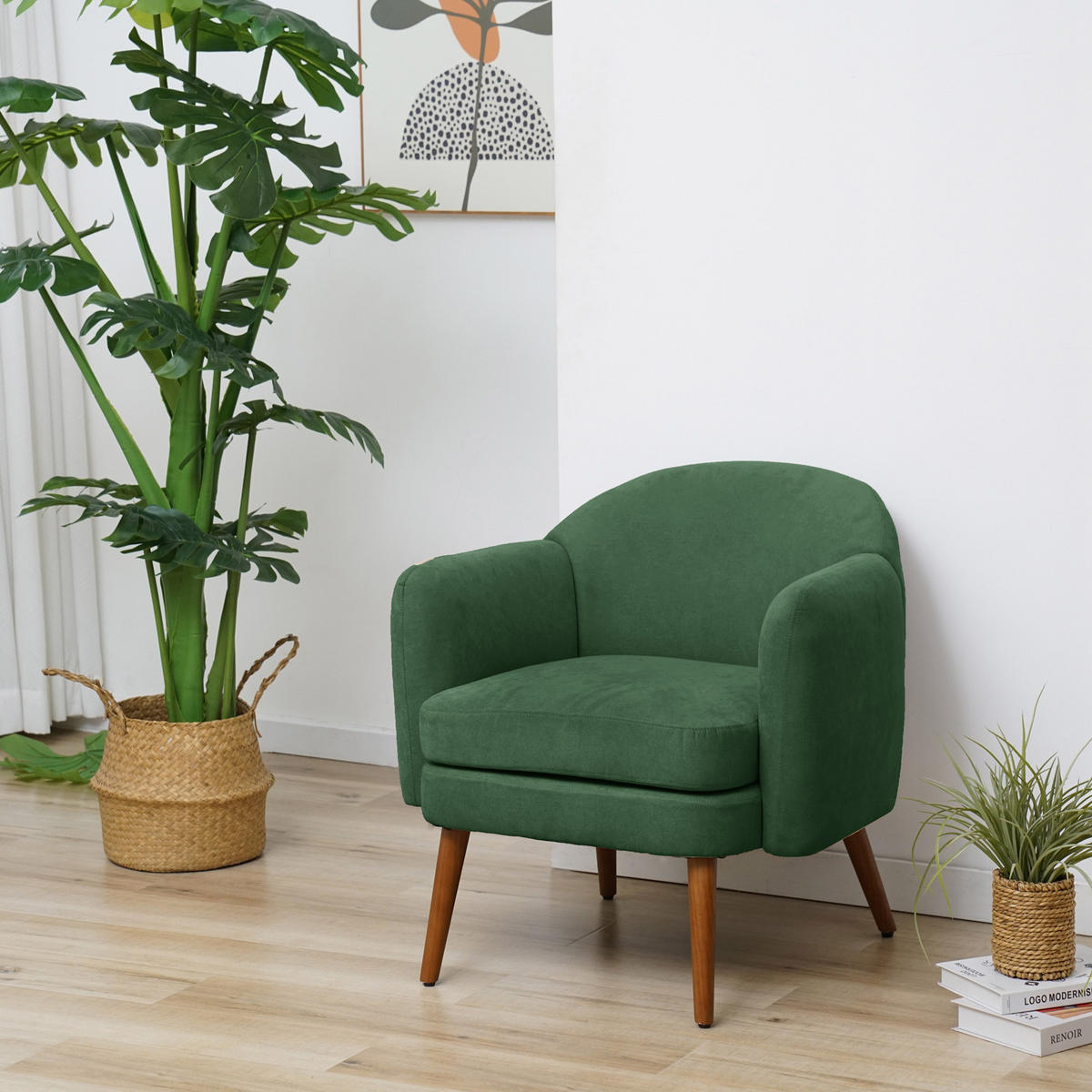 LOUNGESESSEL JOHAN Dunkelgrün - Dunkelgrün, Textil (60/79/68cm) - SVITA
