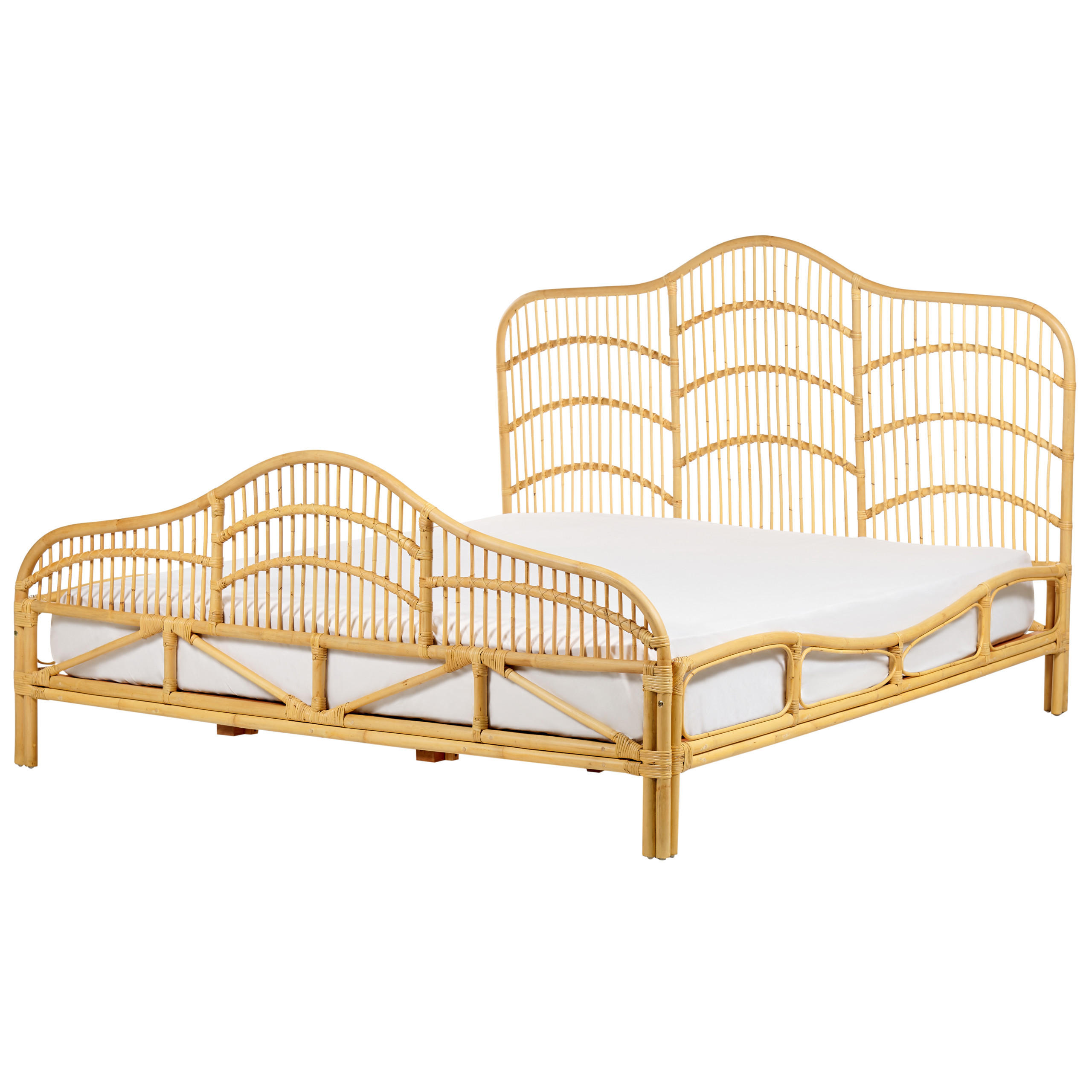 DOPPELBETT 180/200cm Heller Holzfarbton Domeyrot - Hellbraun, Naturmaterialen (180/200cm) - Beliani