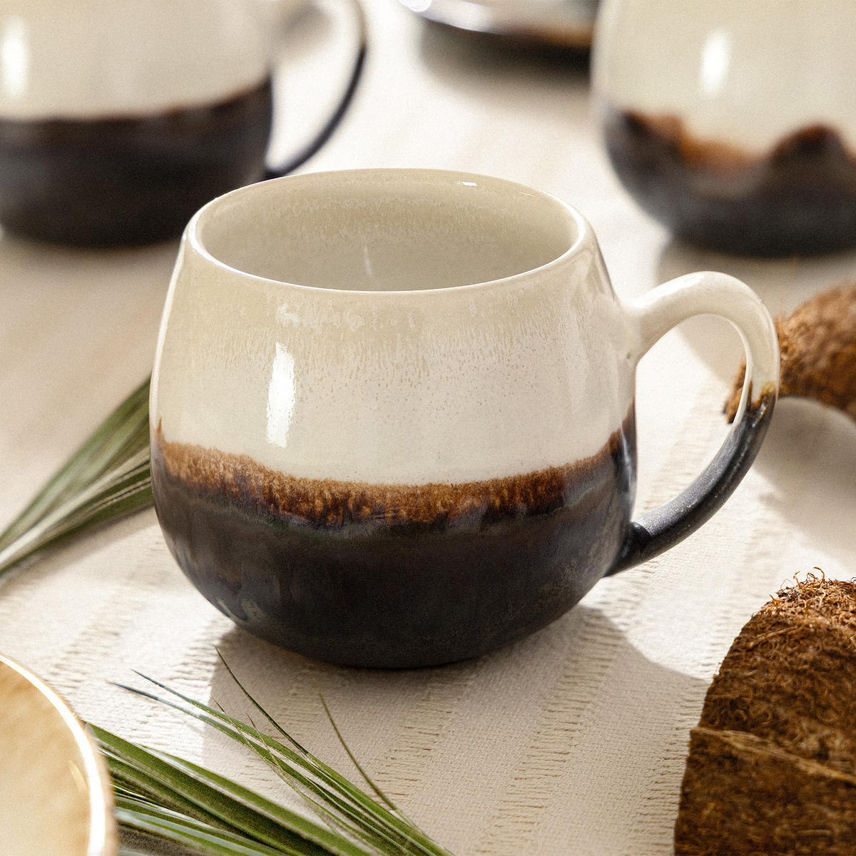 TASSE PRIMA 6-tlg, Hellbeige - Beige, Keramik (13/9/10cm) - KONSIMO®