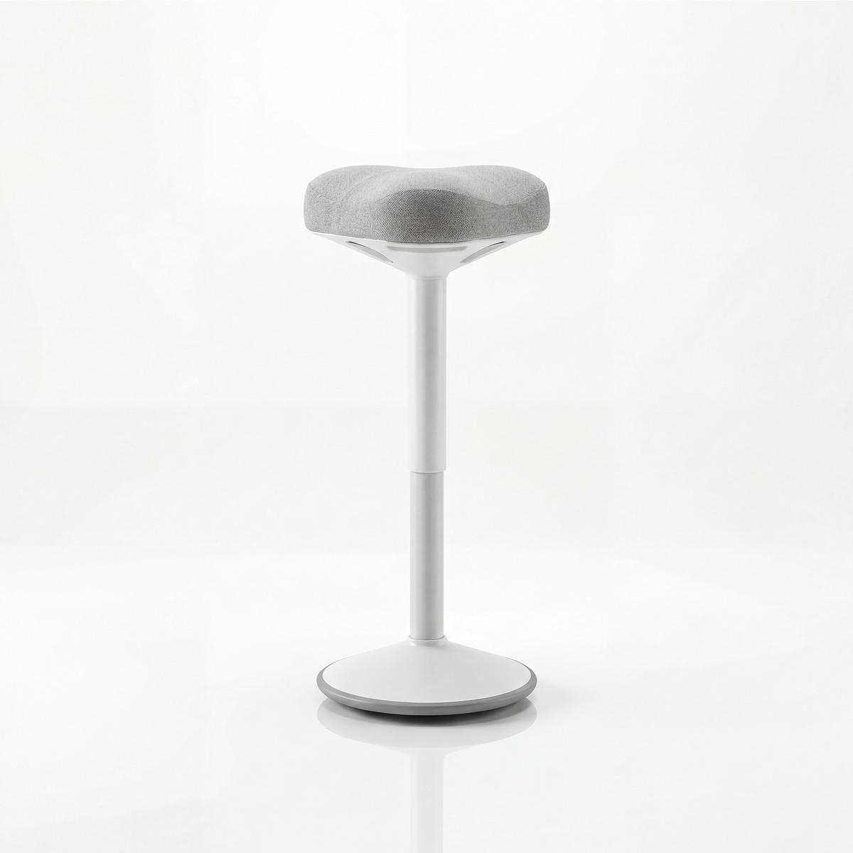 BALANCEHOCKER - Weiß/Grau, Metall (36/58/36cm)