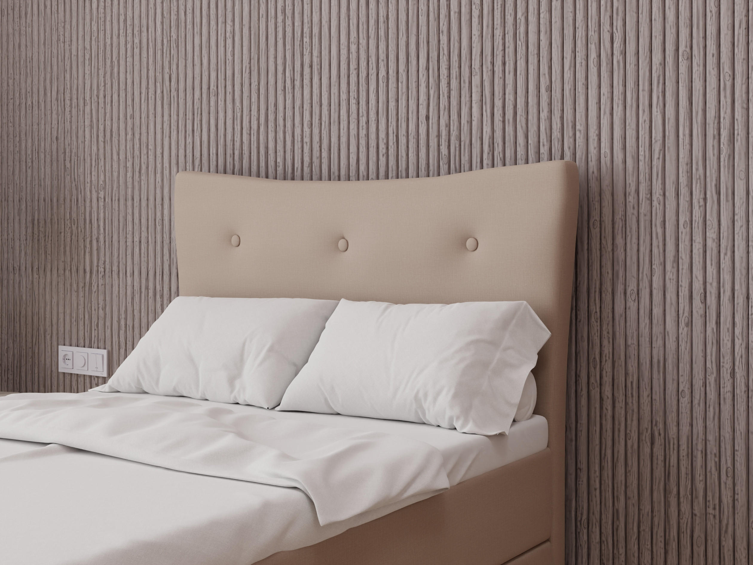 Thumbnail - Panda Möbel Boxbett, Cappuccino, Holz, Mode, 120x200 cm, Oeko-Tex® Standard 100, Schlafzimmer, Betten, Boxspringbetten
