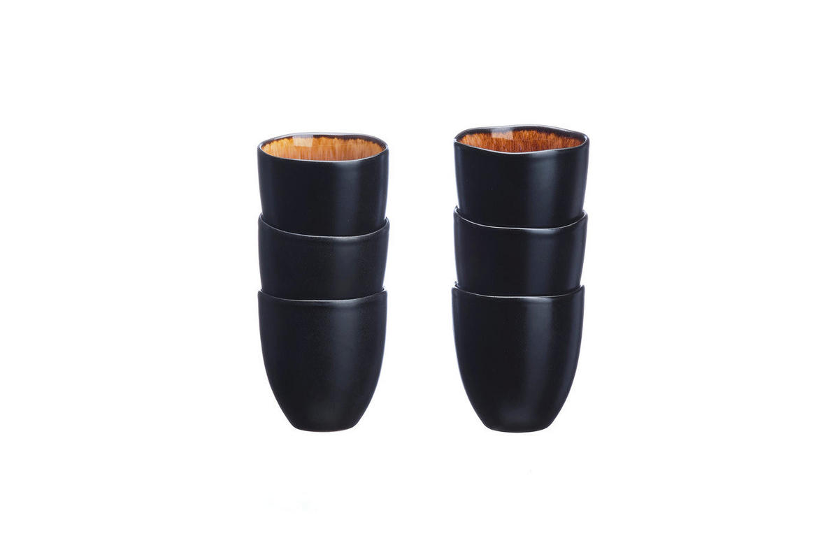 BECHER Iris 150ml - 6er-Set - Wildbraun - Braun, Keramik (0.15L) - Björn