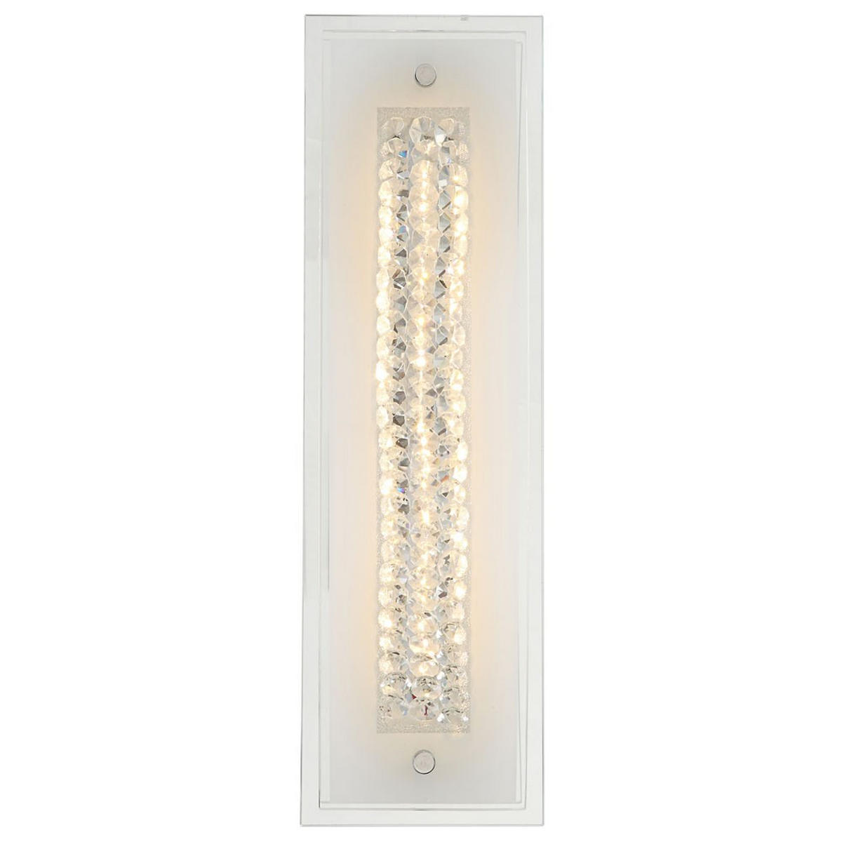 LED WANDLEUCHTE Metall Silber Kristallglas - Silberfarben, Glas (12/9/40cm) - Globo Lighting