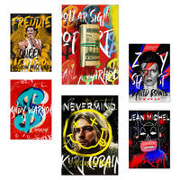 POSTER Set Mit 6 Ikonischer Nirvana Bowie Mercury Warhol Basquiat Grafiti A3 & A4 Rahmenlos - Klar, Papier (29/3cm) - Nacnic