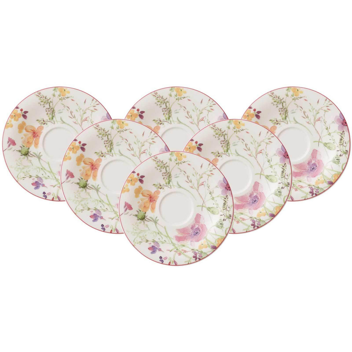 TEEUNTERTASSEN Mariefleur Tea bunt ø 16,7 cm 6er Set - Multicolor, Keramik (16.7cm) - Villeroy & Boch
