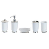 BADEZIMMER-SET - Waschbecken-Zubehör - Weiß, Metall (37/25/25cm) - Signature