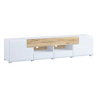 TV-MÖBEL Jules Weiß und Holz - Eichefarben/Weiß, Holzwerkstoff (208/47/39cm) - Petits-meubles