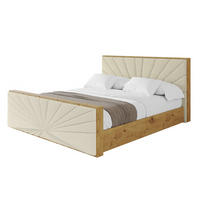 POLSTERBETT mit Bettkasten, Fußteil und Lattenrost, Boxbett mit Matratze H3/H4 - ENZO6-Z 200x200 Beige - Taupe, Holzwerkstoff/Textil (200/200cm) - ALTDECOR