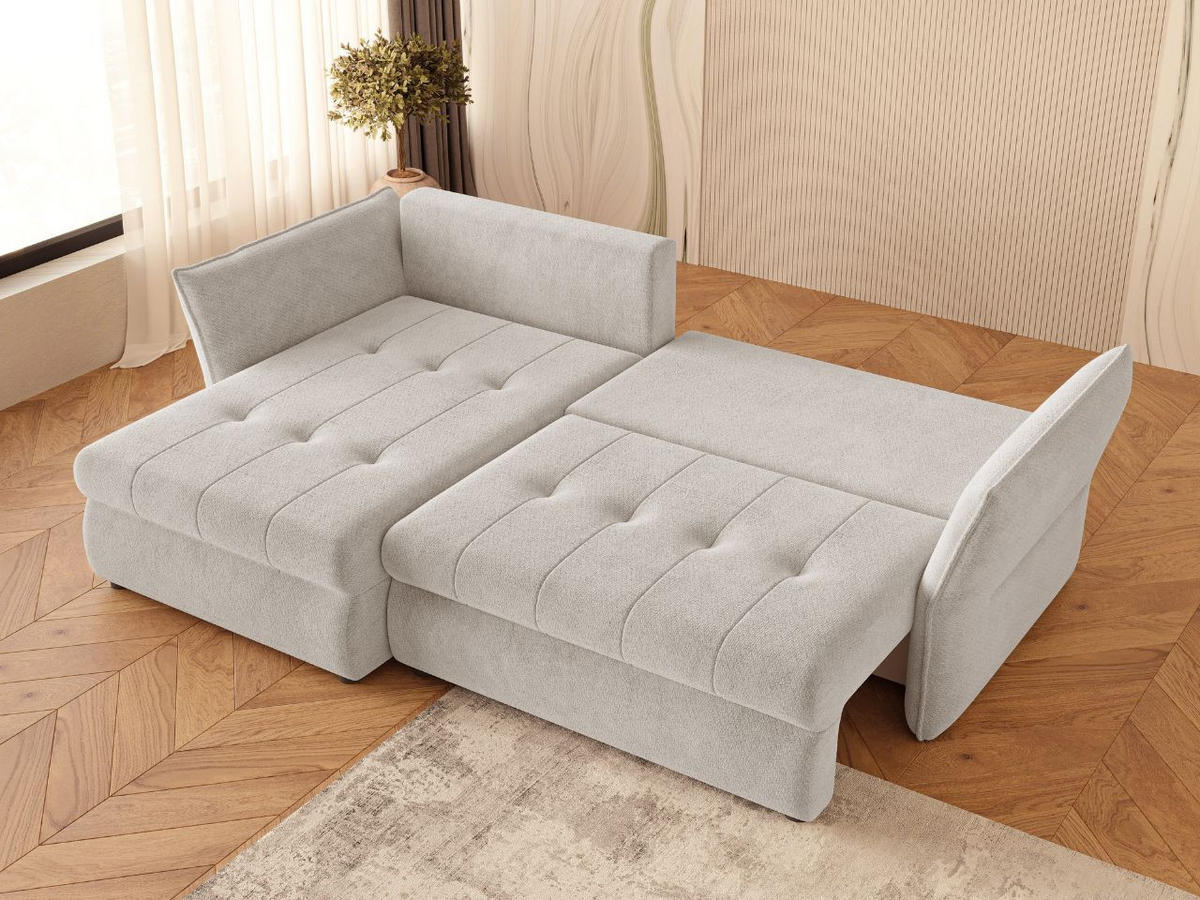 ECKSOFA Lino Hellgrau - Hellgrau/Schwarz, Holz/Kunststoff (270/172cm) - Graingold