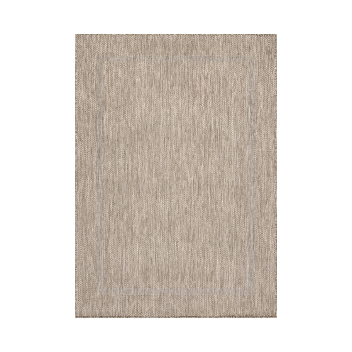 TEPPICH Outdoor Flachgewebe Uni-Design Polypropylen Balkon Beige Rechteckig 280x370 - Beige, Textil (280/370cm) - KADIMA DESIGN