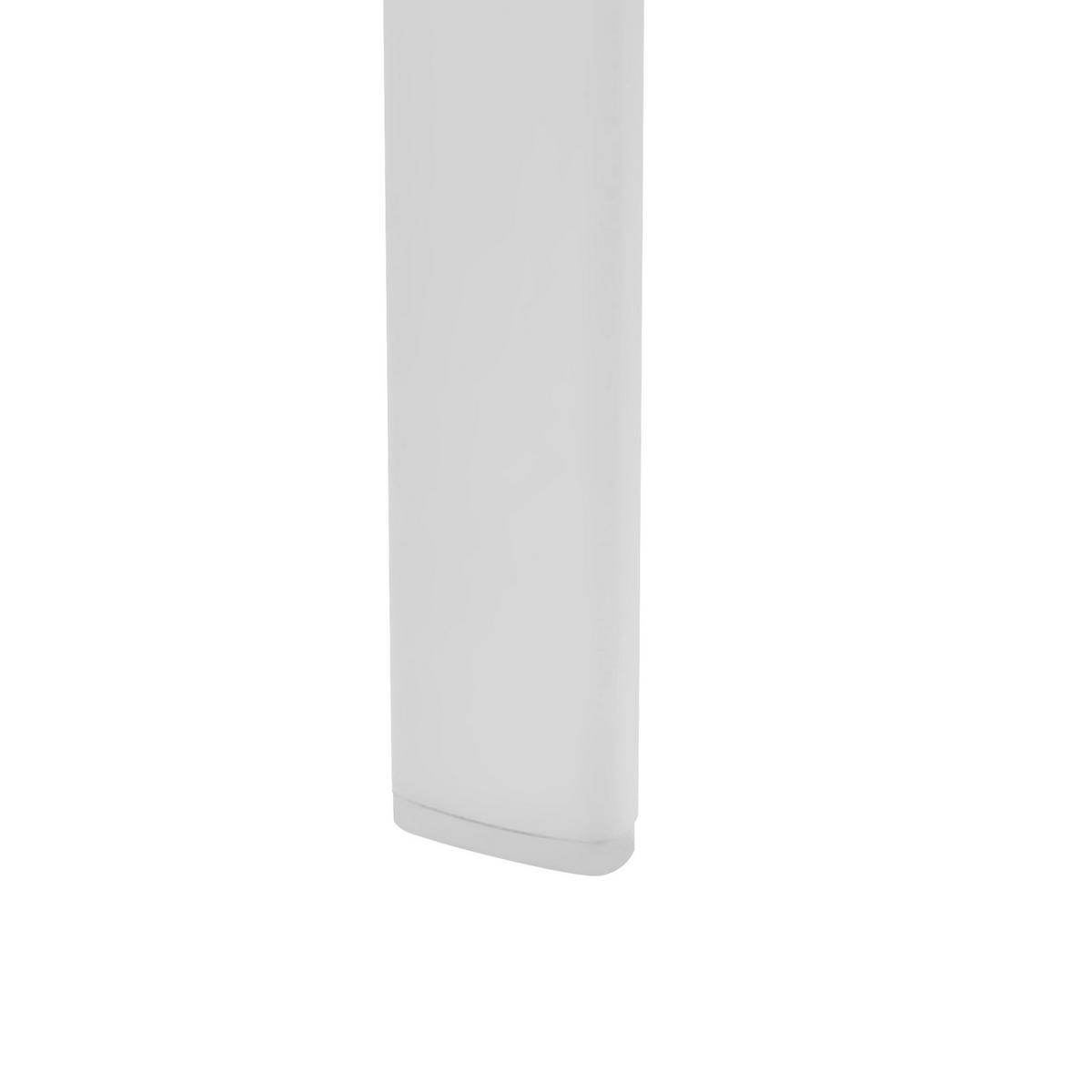 GARTENSTUHL 6er-Set Metall Weiß Busseto - Hellbraun/Weiß, Metall (56/90/64cm) - Beliani