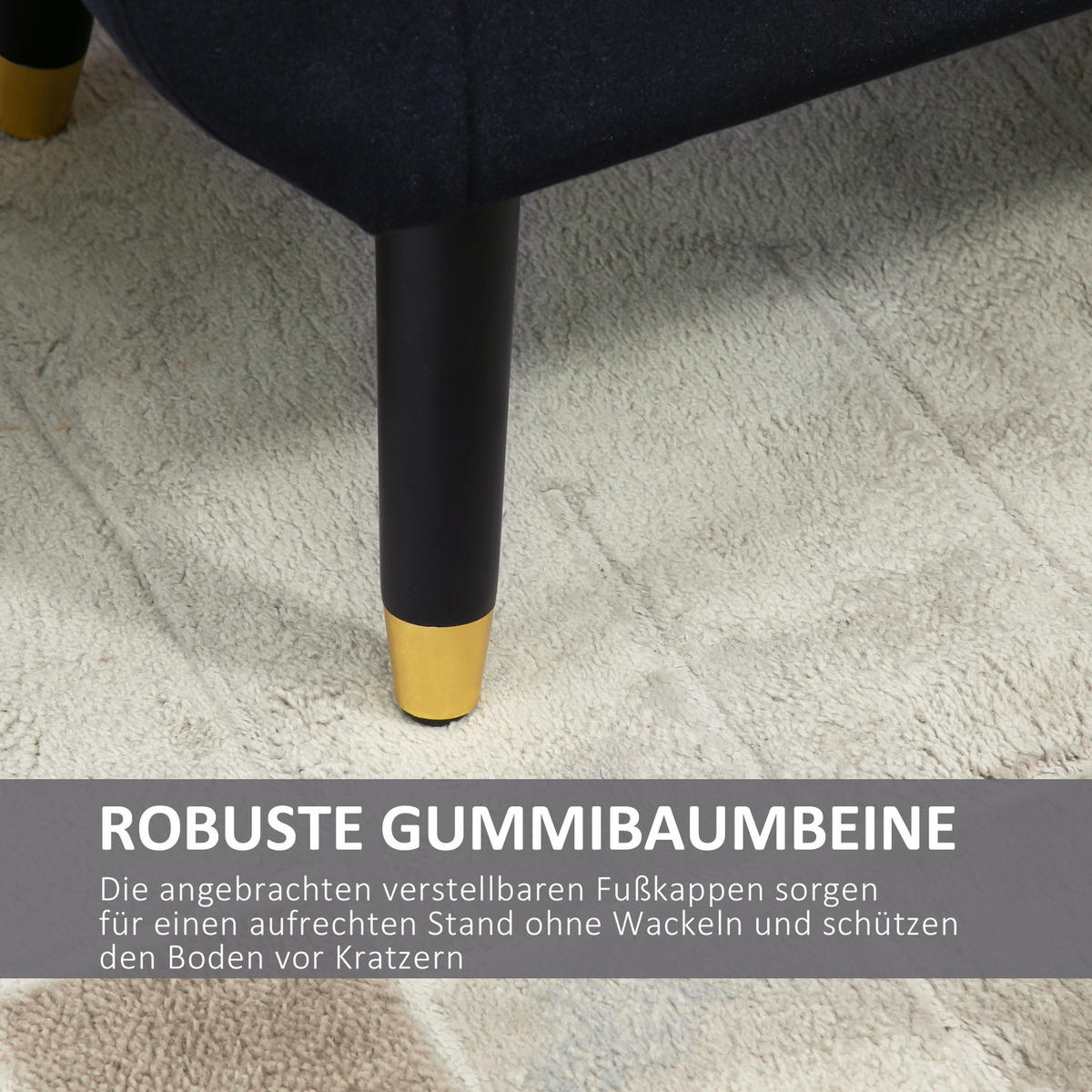 LUXUS Sitzbank, Polsterbank, Schwarz - Schwarz, Kunststoff (42/65/107cm) - HOMCOM