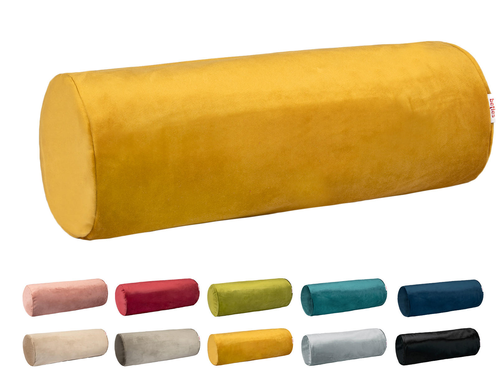 NACKENROLLENHÜLLE Samt&Sonders curry-senf 40/15 cm - Currygelb, Textil (15/40cm) - beties Heimtextil