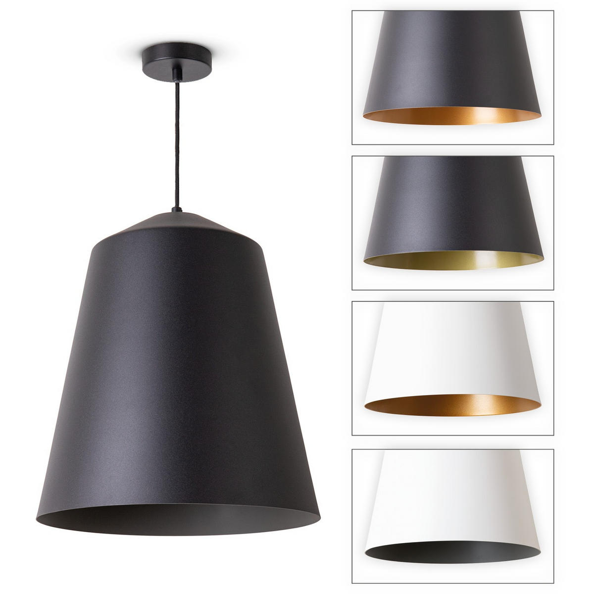 PENDELLEUCHTE Jackson M - Grau, Metall (32.5/32.5/32cm) - Paco Home