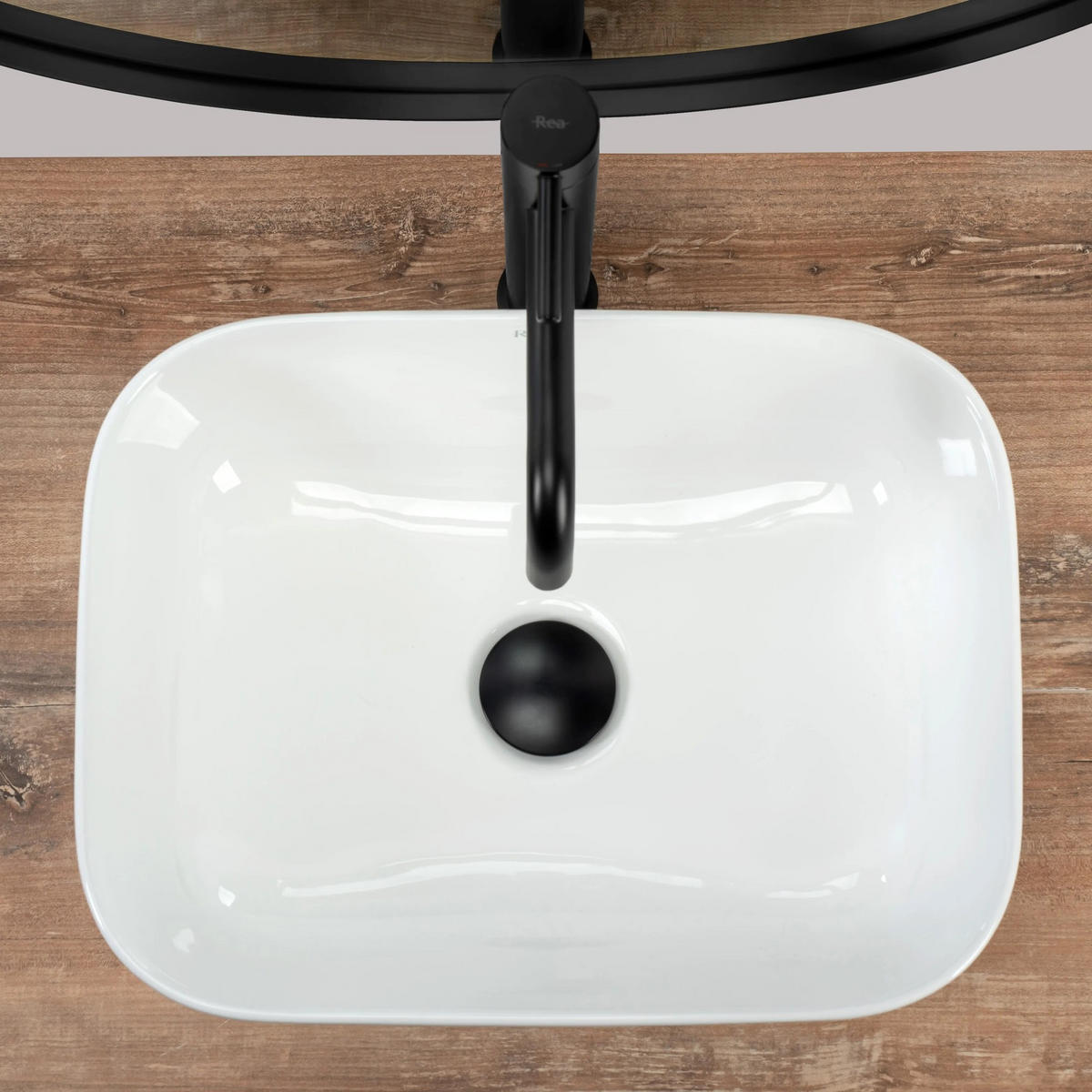 AUFSATZWASCHBECKEN Rea Demi Mini White - Weiß, Keramik (31/14/40.5cm) - REA