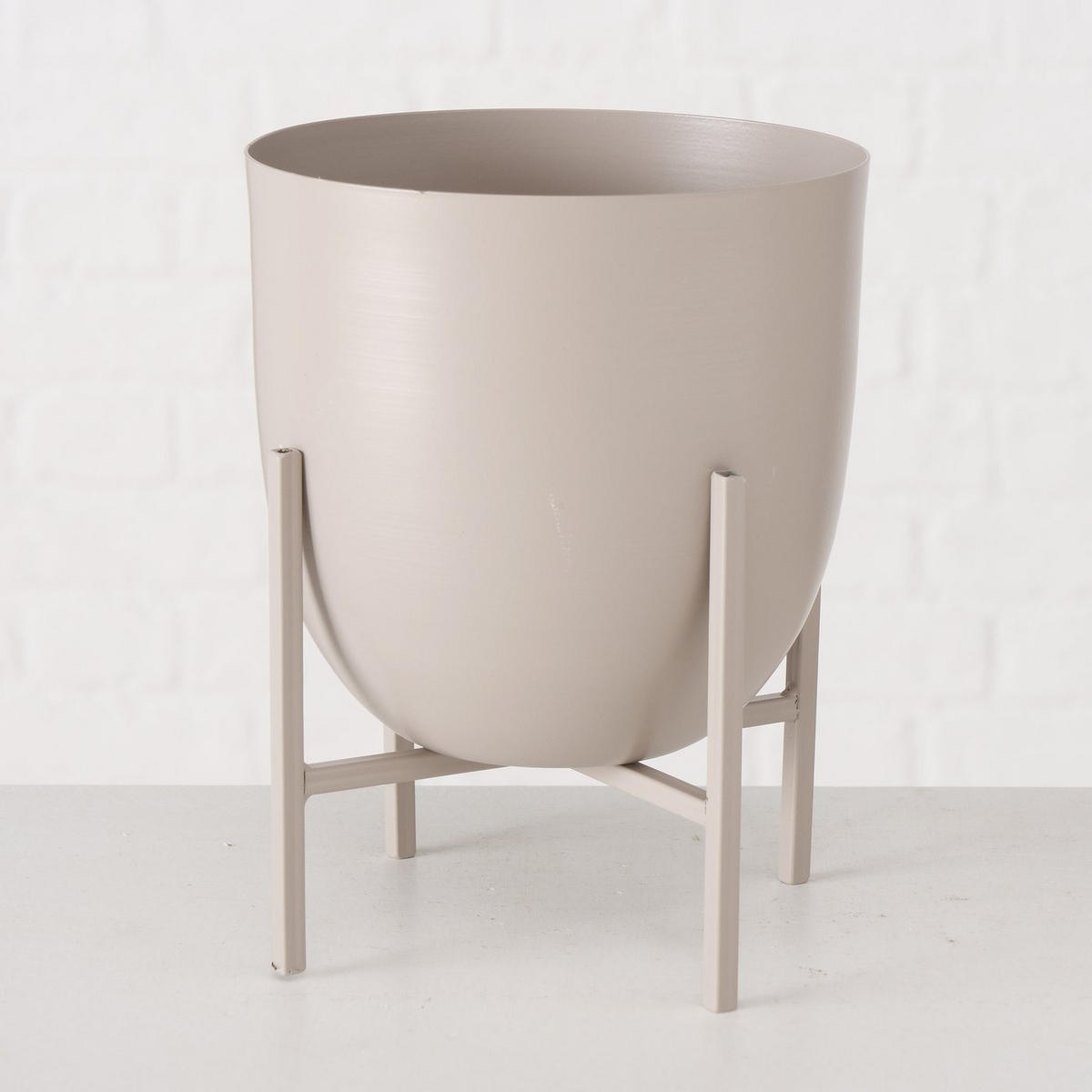 BLUMENTOPF Metall Kilana 2er-Set - Beige, Metall (19/23cm) - Boltze Home