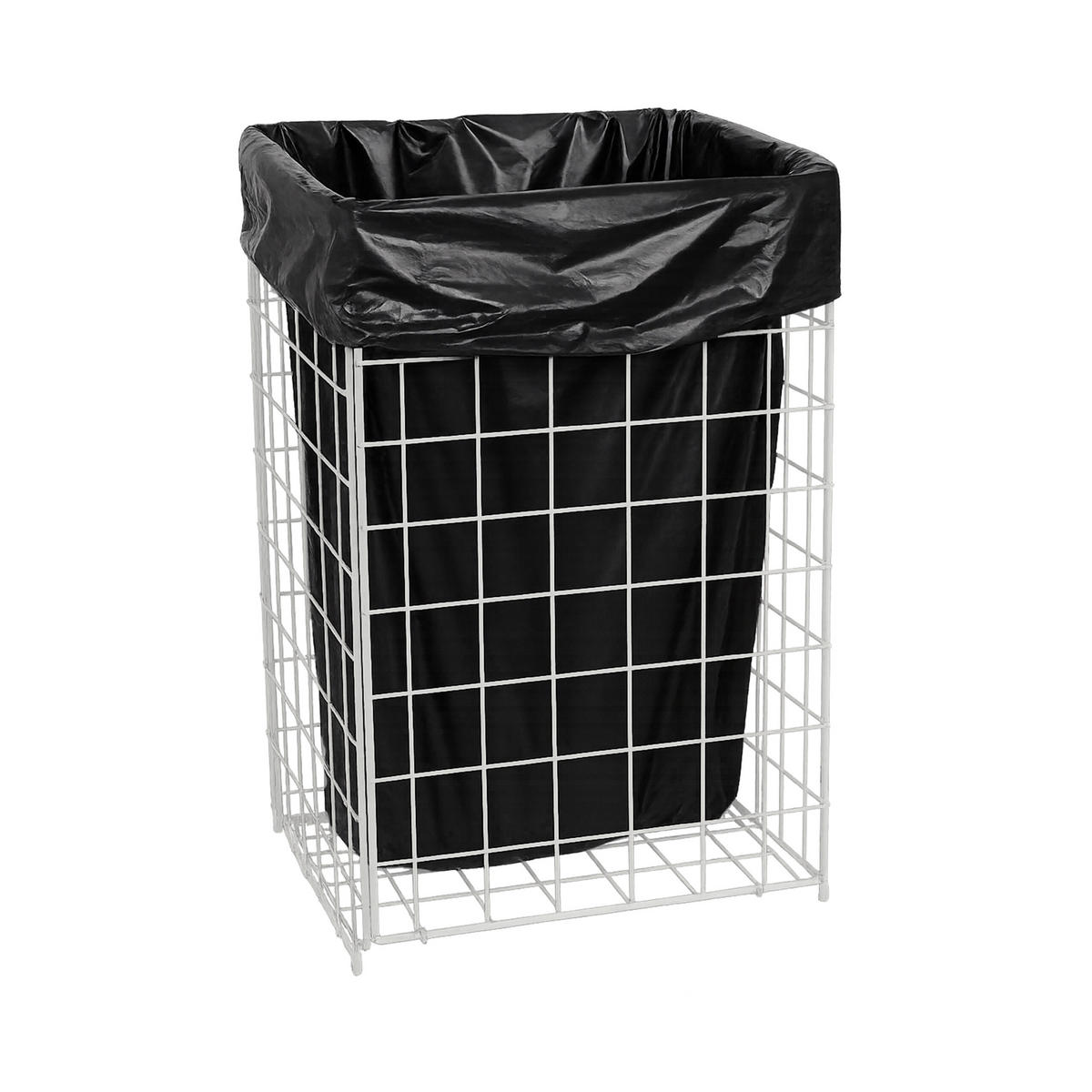 PAPIERKORB - Weiß, Metall (40/62/25cm) - Relaxdays