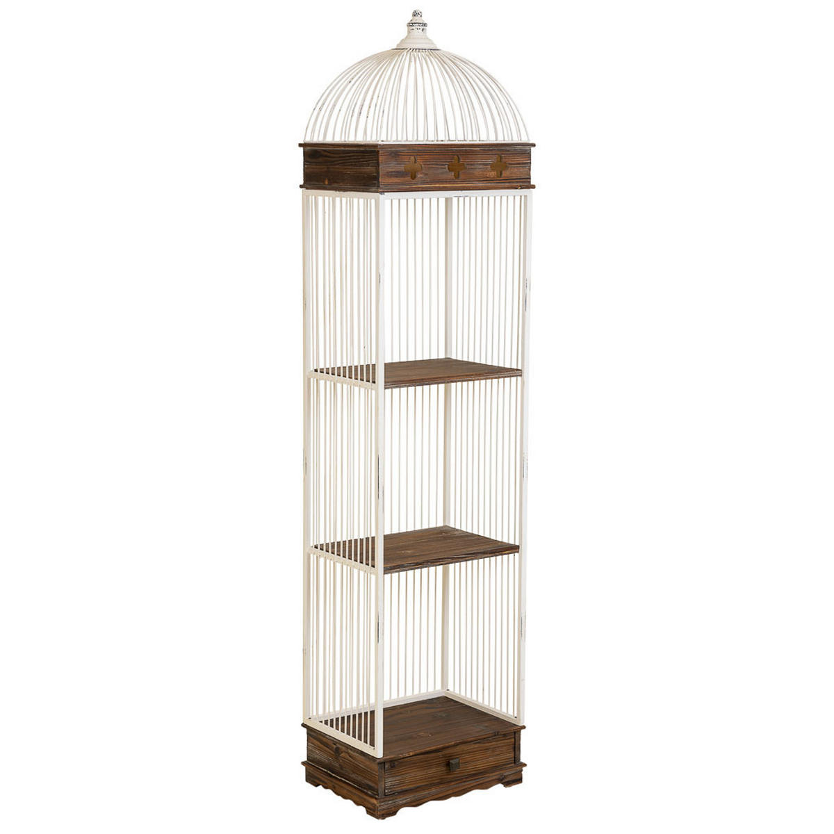 REGAL aus Holz und Metall 41x31x172 cm - Braun, Metall (41/172/31cm) - Wanderlust