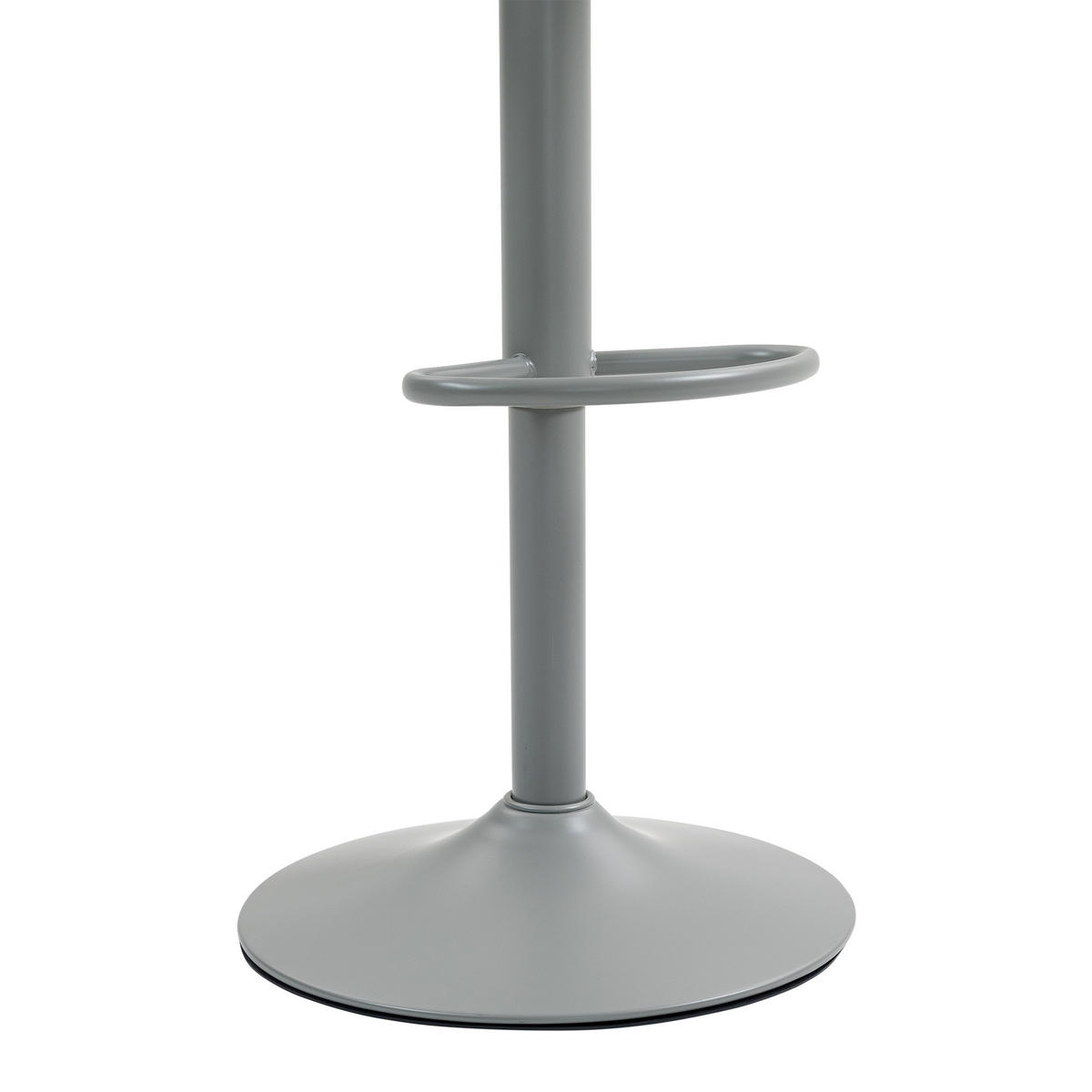 BARHOCKER Grau 2er-Set höhenverstellbar mit Rückenlehne und Fußstütze - Grau, Metall (43/80/44cm) - PANGIVO